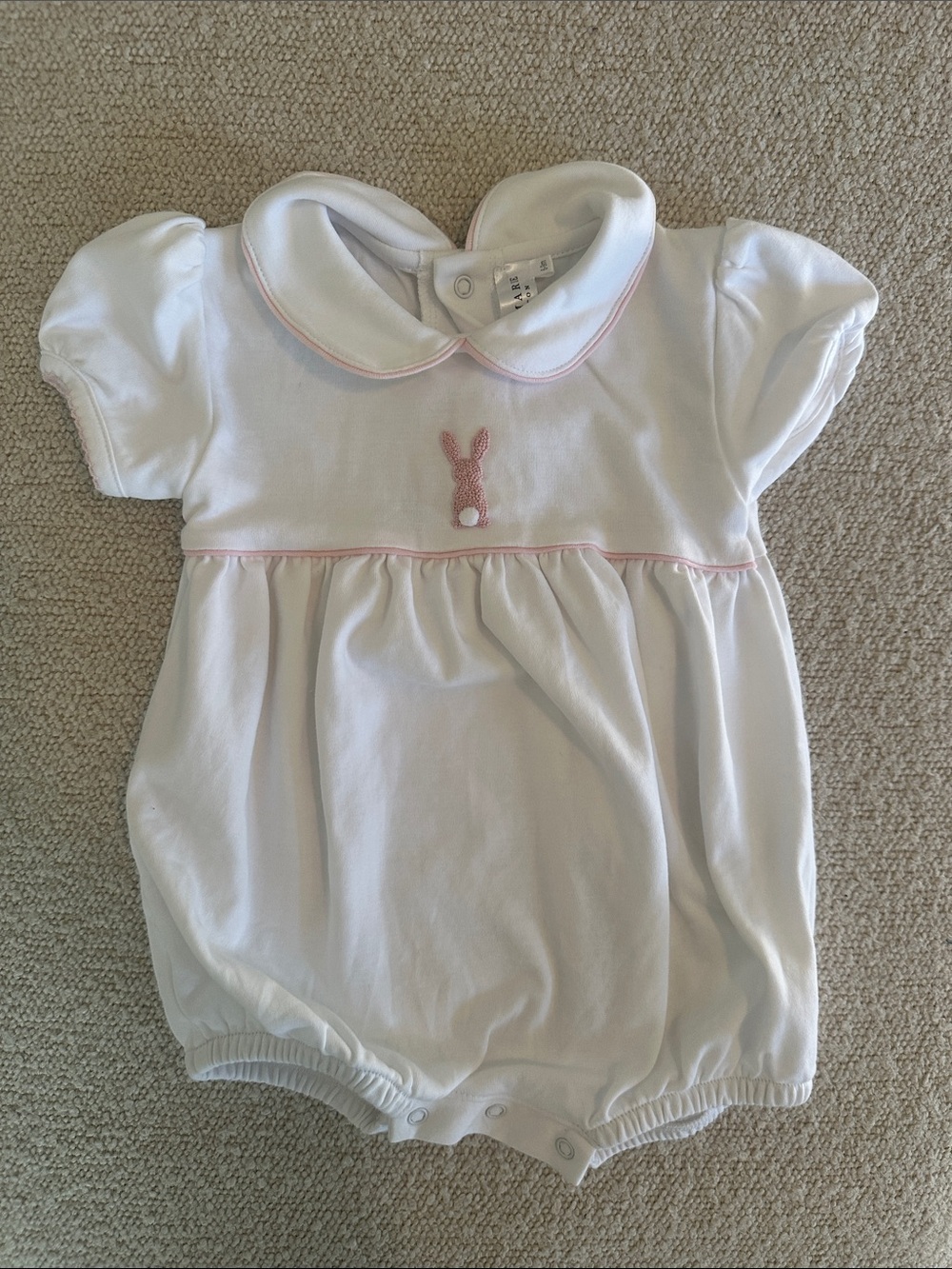 Milly Marie French Knot Pink Bunny Pima Bubble